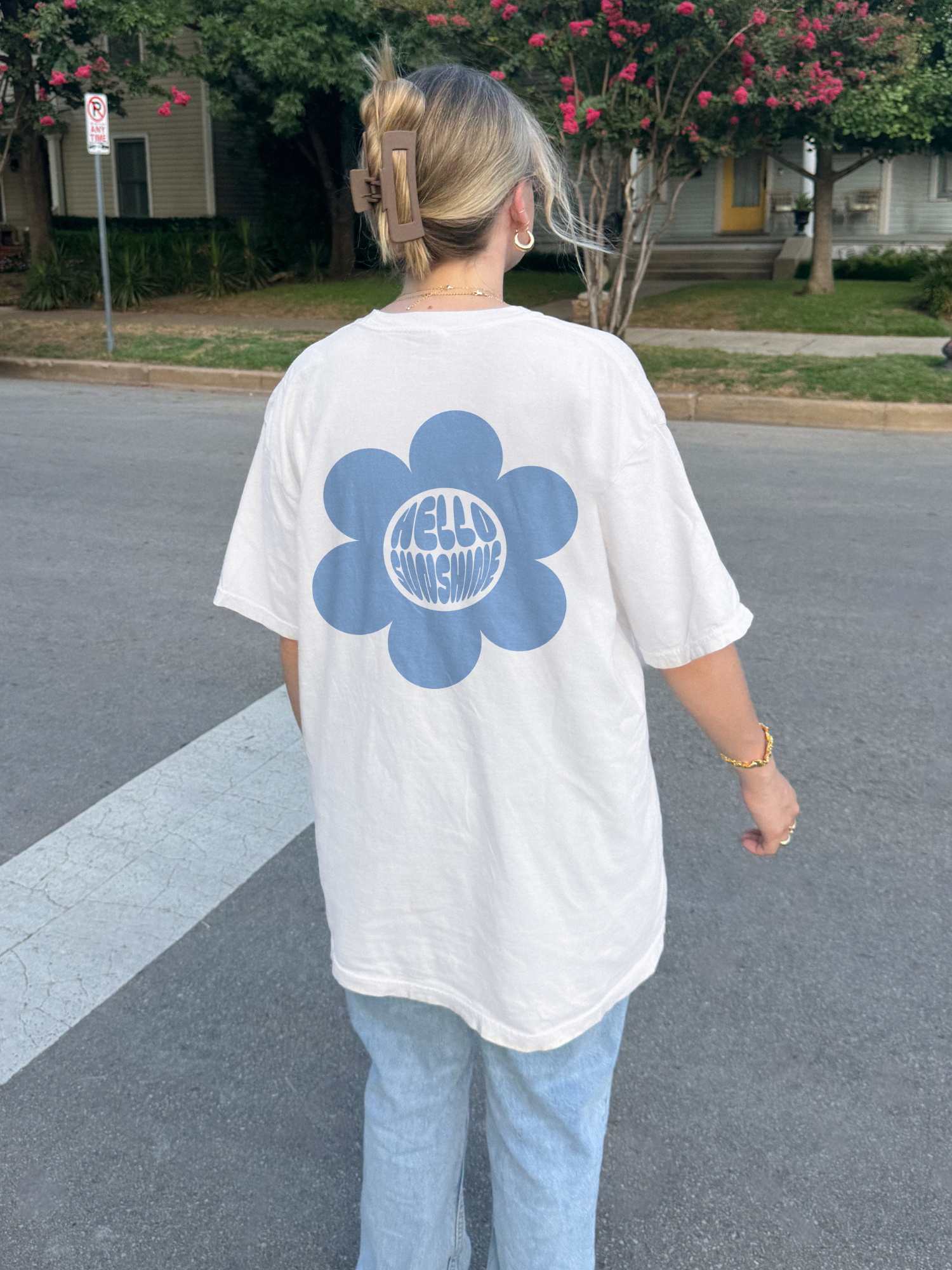 “Hello Sunshine” – Unisex Vintage-Style Heavyweight T-Shirt