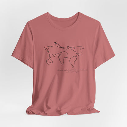 Minimal World Map T-Shirt